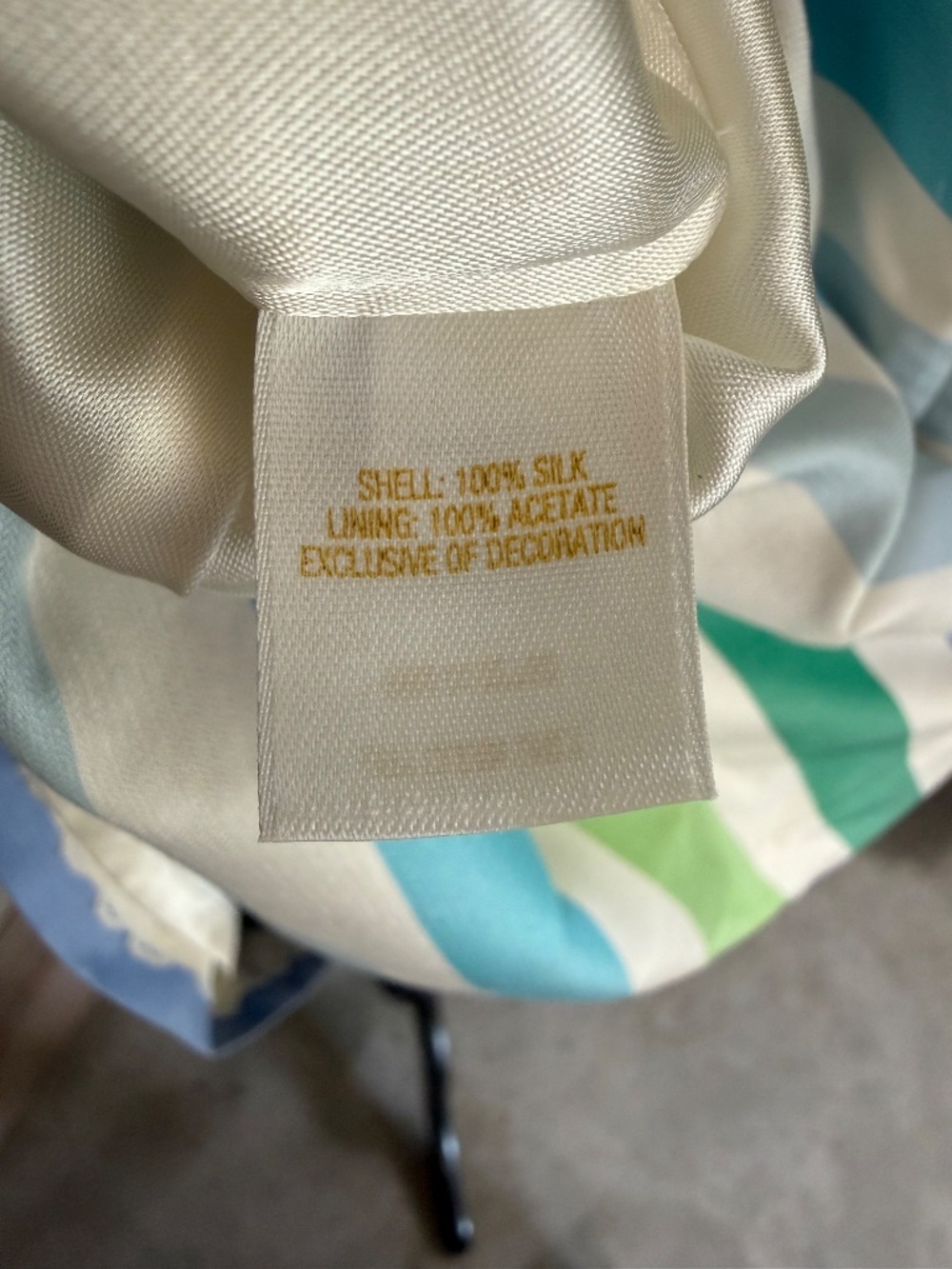 Kate Spade New York Pastel Striped Sleeveless Dress, 100% Silk, 10, - Picture 7 of 8